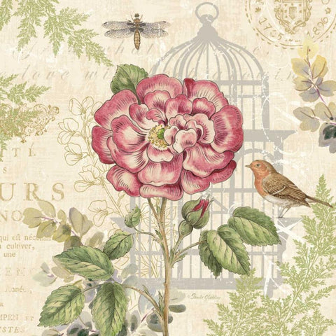 Floral Nature Trail IV Gold Ornate Wood Framed Art Print with Double Matting by Gladding, Pamela