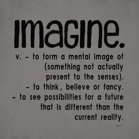 Definitions-Imagine IV Black Modern Wood Framed Art Print with Double Matting by Reed, Tara