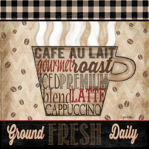 Premium Coffee I White Modern Wood Framed Art Print with Double Matting by Killeen, Jen