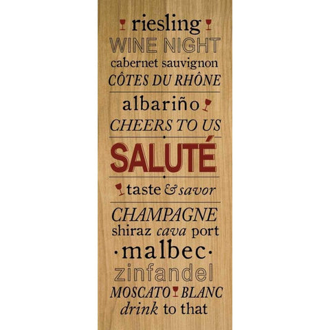 Wine Words I  White Modern Wood Framed Art Print by h.artworks