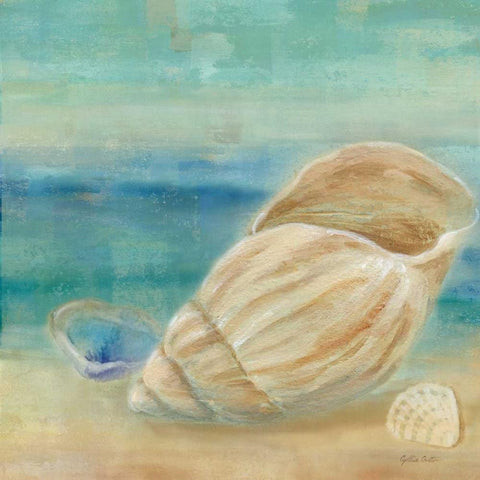 Horizon Shells II  White Modern Wood Framed Art Print by Coulter, Cynthia