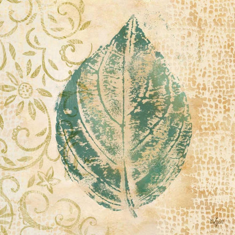 Leaf  Scroll I  White Modern Wood Framed Art Print with Double Matting by Lyon, Rebecca