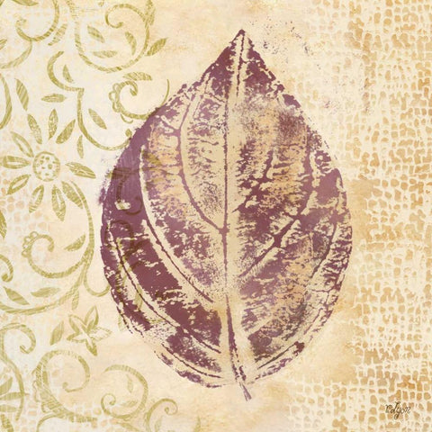 Leaf Scroll III  White Modern Wood Framed Art Print by Lyon, Rebecca