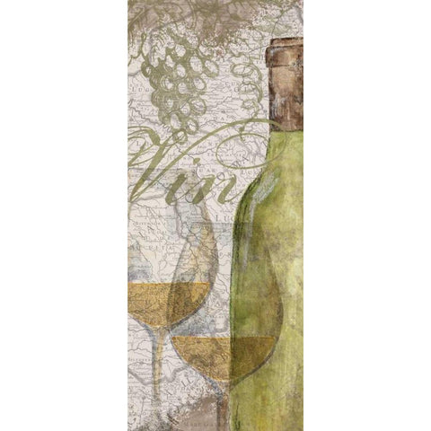 Vino and Vin Panel II  Black Modern Wood Framed Art Print with Double Matting by Reed, Tara