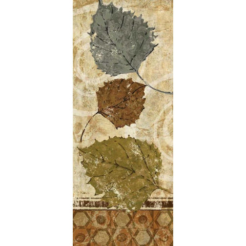 Golden Autumn Panel I  Gold Ornate Wood Framed Art Print with Double Matting by Studio Nova