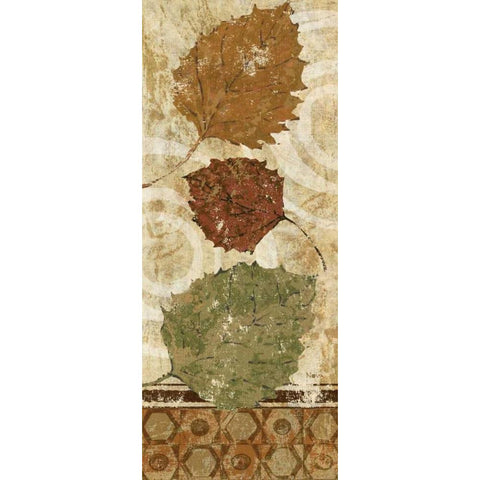 Golden Autumn Panel II  Gold Ornate Wood Framed Art Print with Double Matting by Studio Nova