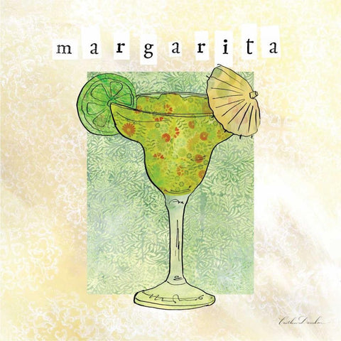 Tropical Cocktails III  Black Modern Wood Framed Art Print by Dundon, Caitlin