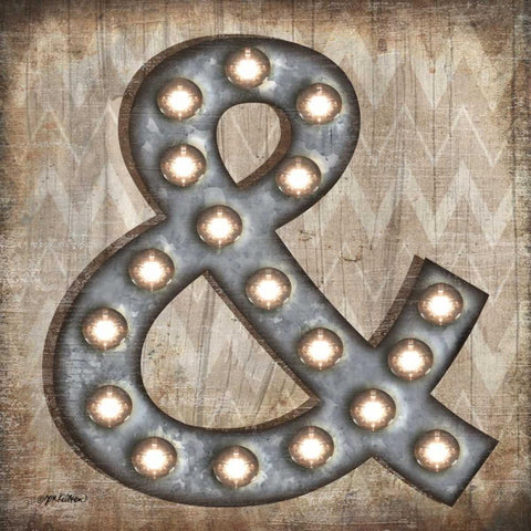 Marquee Symbols IV  Black Ornate Wood Framed Art Print with Double Matting by Killeen, Jen