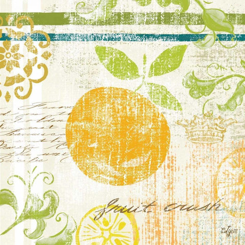 Fruit Crush III  White Modern Wood Framed Art Print with Double Matting by Lyon, Rebecca