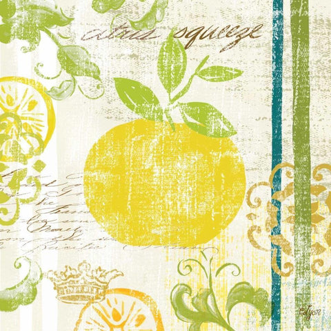 Fruit Crush IV  White Modern Wood Framed Art Print with Double Matting by Lyon, Rebecca