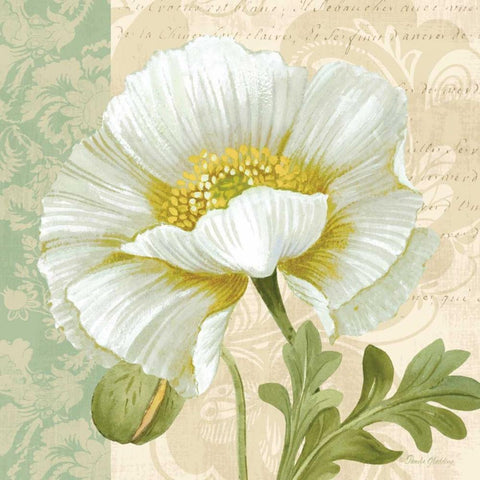 Pastel Poppies III White Modern Wood Framed Art Print by Gladding, Pamela