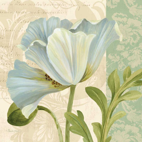 Pastel Poppies IV Black Ornate Wood Framed Art Print with Double Matting by Gladding, Pamela