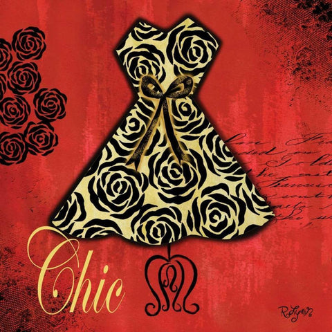 All Dressed Up I Black Modern Wood Framed Art Print by Lyon, Rebecca