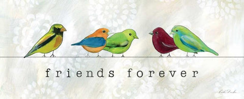 Birds of a Feather I White Modern Wood Framed Art Print with Double Matting by Dundon, Caitlin