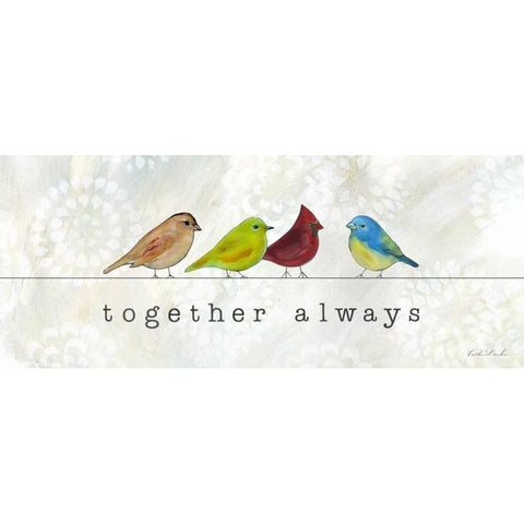 Birds of a Feather II White Modern Wood Framed Art Print by Dundon, Caitlin