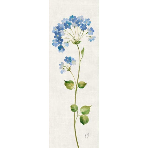 Airy Blues II Black Modern Wood Framed Art Print with Double Matting by Gladding, Pamela