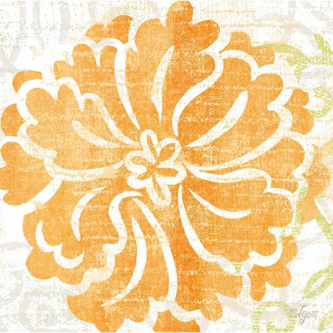 Graphic Garden II Gold Ornate Wood Framed Art Print with Double Matting by Lyon, Rebecca