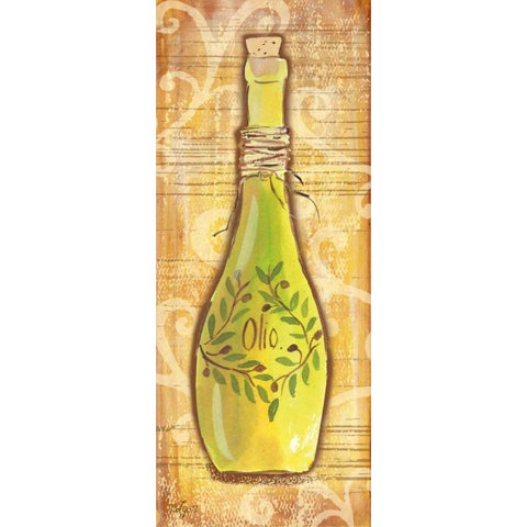 Gourmet Olive Oil I Gold Ornate Wood Framed Art Print with Double Matting by Lyon, Rebecca