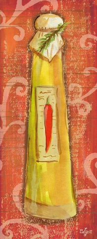 Gourmet Olive Oil III Black Ornate Wood Framed Art Print with Double Matting by Lyon, Rebecca