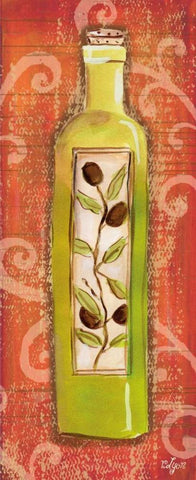 Gourmet Olive Oil VI Black Ornate Wood Framed Art Print with Double Matting by Lyon, Rebecca