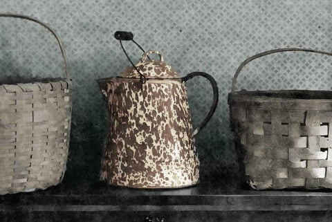 Farmhouse Black Ornate Wood Framed Art Print with Double Matting by Romita, Denise