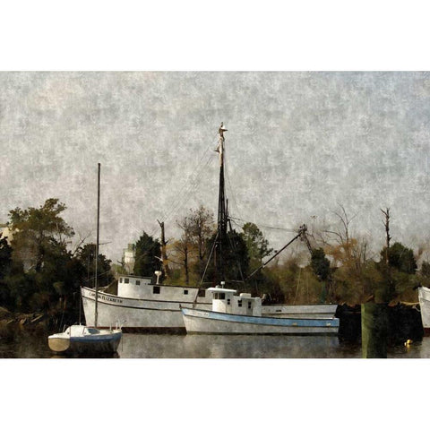 Shipyard White Modern Wood Framed Art Print by Romita, Denise
