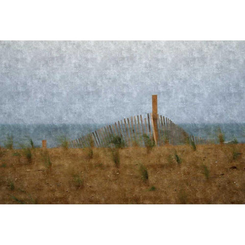 Sandy Beach Black Modern Wood Framed Art Print with Double Matting by Romita, Denise