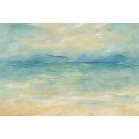 Ocean Reflections Landscape White Modern Wood Framed Art Print by Coulter, Cynthia