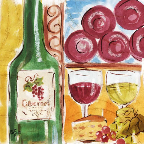 Tuscan Watercolor III Black Modern Wood Framed Art Print by Lyon, Rebecca