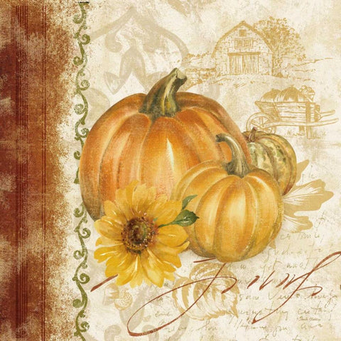 Harvest Time I White Modern Wood Framed Art Print by Gladding, Pamela