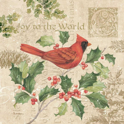 Christmas Trail I Black Modern Wood Framed Art Print with Double Matting by Gladding, Pamela