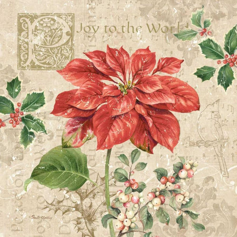 Christmas Trail IV Black Modern Wood Framed Art Print by Gladding, Pamela