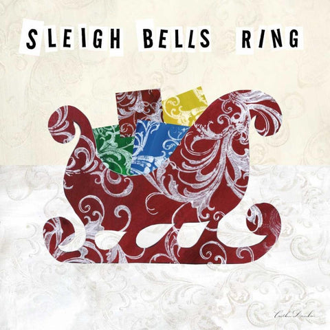 Winter Sentiments I White Modern Wood Framed Art Print with Double Matting by Dundon, Caitlin