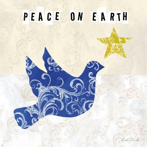 Winter Sentiments II Black Ornate Wood Framed Art Print with Double Matting by Dundon, Caitlin