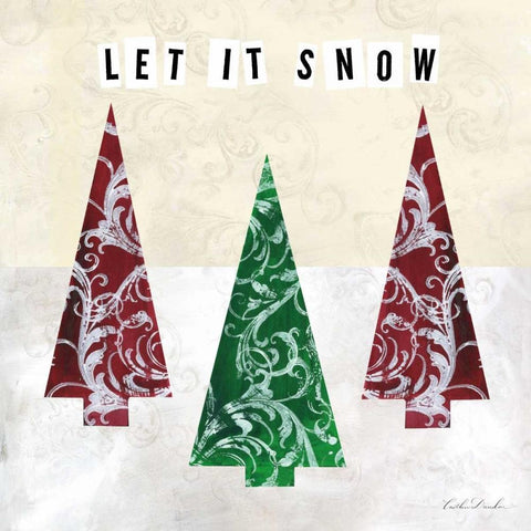 Winter Sentiments III White Modern Wood Framed Art Print with Double Matting by Dundon, Caitlin