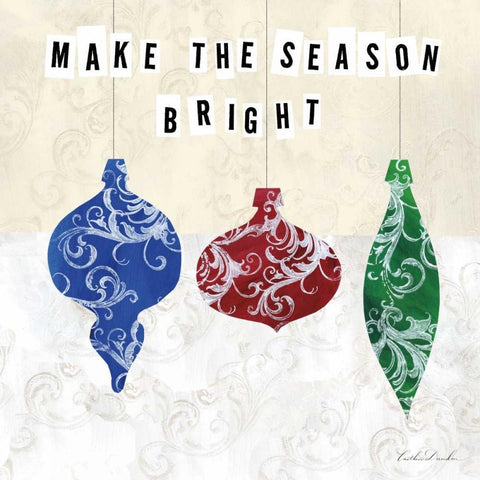 Winter Sentiments IV Gold Ornate Wood Framed Art Print with Double Matting by Dundon, Caitlin