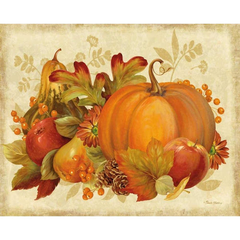 Harvest Bounty Rectangle White Modern Wood Framed Art Print by Gladding, Pamela