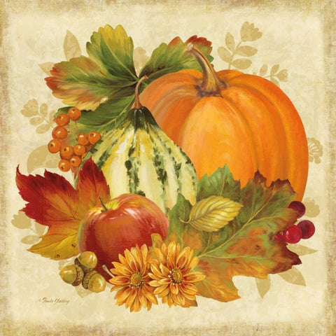 Harvest Bounty II Black Modern Wood Framed Art Print by Gladding, Pamela