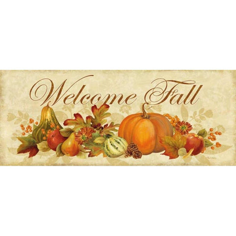 Harvest Bounty Panel Gold Ornate Wood Framed Art Print with Double Matting by Gladding, Pamela