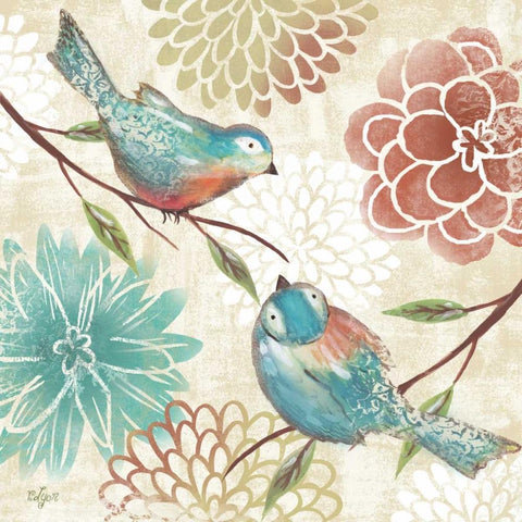 Elegant Chickadee Neutral I Black Ornate Wood Framed Art Print with Double Matting by Lyon, Rebecca