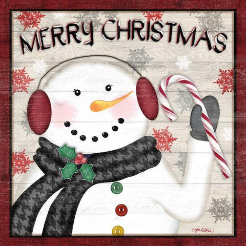 Rustic Snowmen II White Modern Wood Framed Art Print by Killeen, Jen