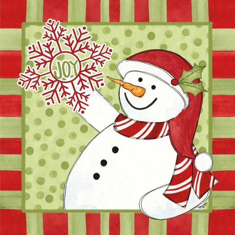 Sentimental Snowmen II Black Modern Wood Framed Art Print by Reed, Tara