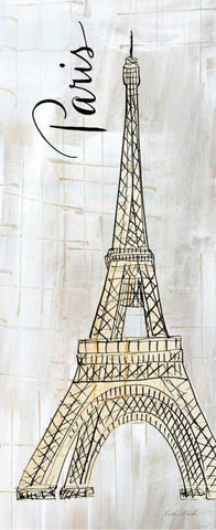 Around the World Panel I White Modern Wood Framed Art Print with Double Matting by Dundon, Caitlin