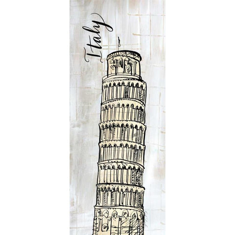 Around the World Panel II  Black Modern Wood Framed Art Print by Dundon, Caitlin