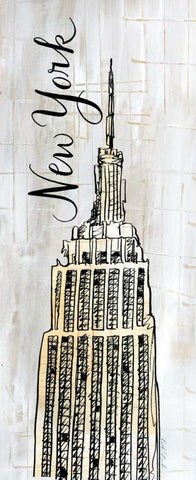 Around the World Panel IV Black Ornate Wood Framed Art Print with Double Matting by Dundon, Caitlin