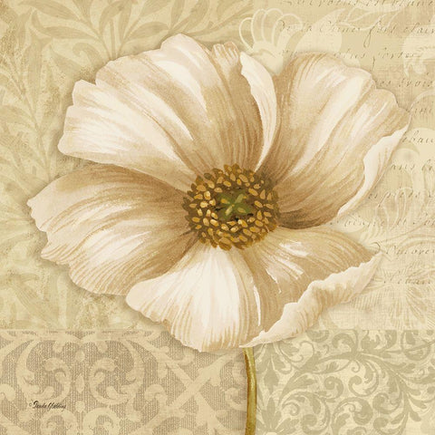 Soft Bloom II Gold Ornate Wood Framed Art Print with Double Matting by Gladding, Pamela