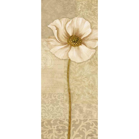 Soft Bloom Panel I Black Modern Wood Framed Art Print by Gladding, Pamela