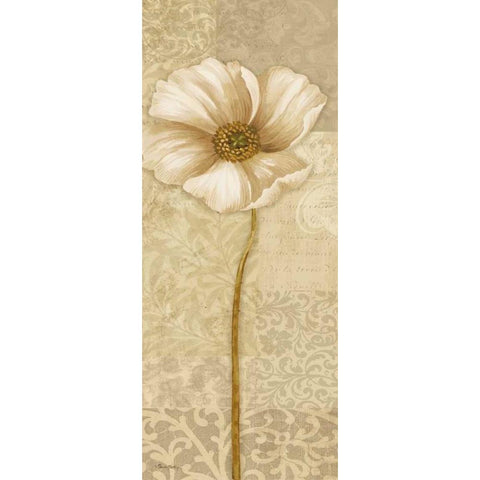 Soft Bloom Panel II Gold Ornate Wood Framed Art Print with Double Matting by Gladding, Pamela