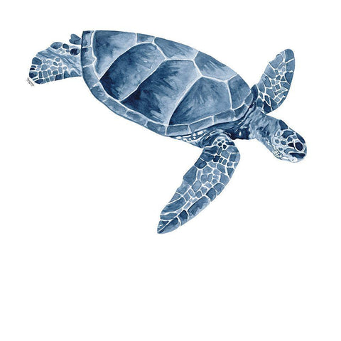 Deep  Blue Sea XVI White Modern Wood Framed Art Print by Reed, Tara