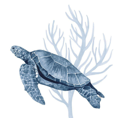 Deep  Blue Sea XVIII White Modern Wood Framed Art Print by Reed, Tara